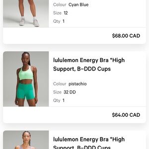 LULULEMON ENERGY BRA HIGH SUPPORT size 32DD. Color Pistachio